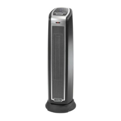 Picture of Lasko 5790 1500 Watts Electric Ceramic Oscillating Heater, 2 Heat Settings, 23.5inH x 7.3inW x 7.3inD, Black & Silver