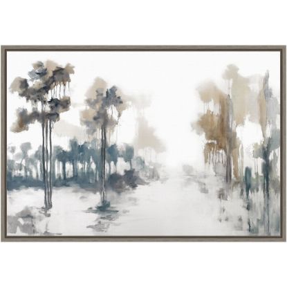 Picture of Amanti Art Back Roads Forest And Fields by Jacqueline Ellens Framed Canvas Wall Art Print, 16inH x 23inW, Graywash