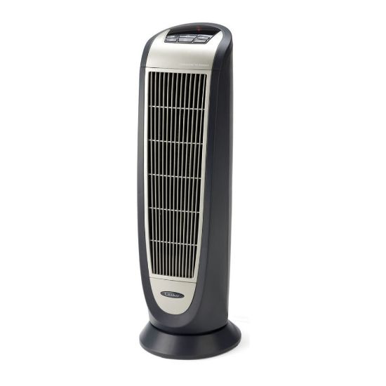 Picture of Lasko 1500 Watts Electric Oscillating Tower Heater, 2 Heat Settings, 23inH x 7.25inW x 8.25inD, Gray