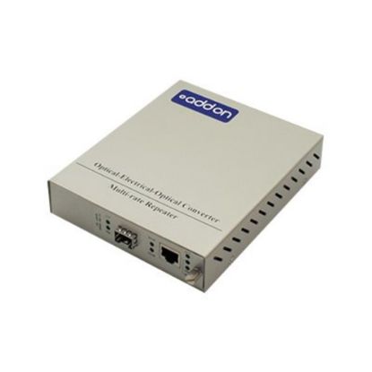 Picture of AddOn 1Gbs 1 RJ-45 to 1 SFP Media Converter - Fiber media converter - GigE - 1000Base-T - RJ-45 / SFP (mini-GBIC) - for P/N: CWDM-SFP-1430-40-I-AO, CWDM-SFP-1570-40-I-AO