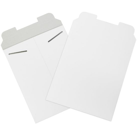 Picture of Partners Brand Stayflats Flat Mailers, 9 3/4in x 12 1/4in, White, Pack of 100