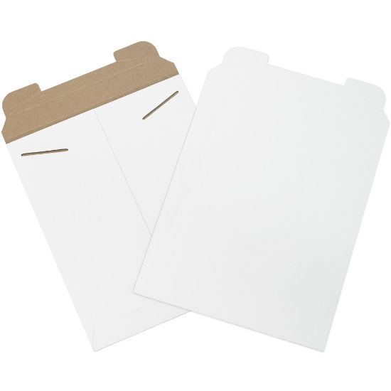 Picture of Partners Brand Stayflats Flat Mailers, 11in x 13 1/2in, White, Pack of 100