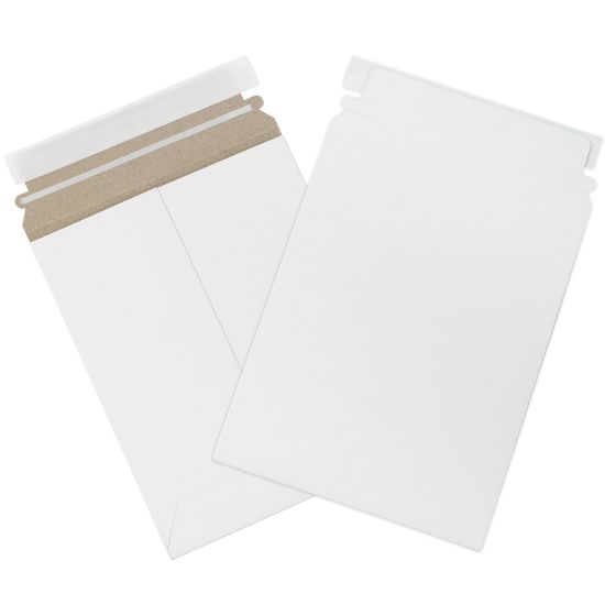 Picture of Partners Brand Self-Seal Stayflats Plus Express Pouch Mailers, 7in x 9in, White Pack of 100