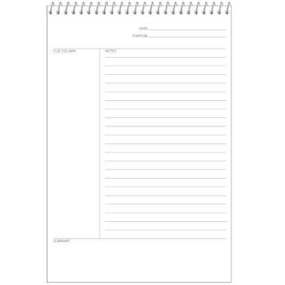 Picture of TOPS FocusNotes Top-Wire Notebook, 8 1/2in x 11in, 70 Sheets, Blue/White