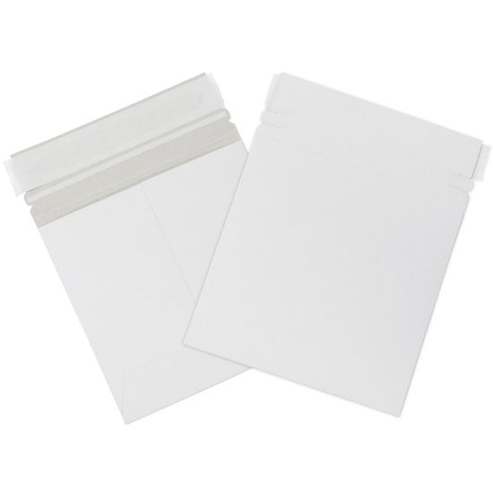 Picture of Partners Brand Self-Seal Stayflats Plus Express Pouch Mailers, 6in x 6in, White, Pack of 200