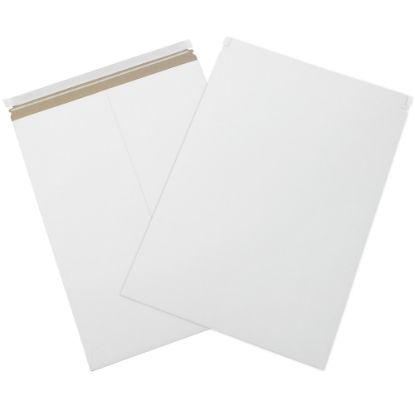 Picture of Partners Brand Self-Seal Stayflats Plus Express Pouch Mailers, 18in x 24in, White, Pack of 50