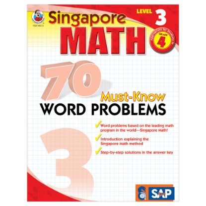 Picture of Carson-Dellosa Singapore Math 70 Must-Know Word Problems, Level 3, Grade 4