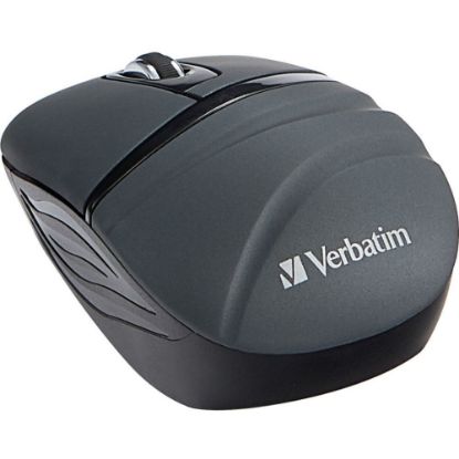 Picture of Verbatim Wireless Mini Travel Mouse, Commuter Series - Graphite - Optical - Radio Frequency - 2.40 GHz - Graphite - 1000 dpi - 3 Button(s)