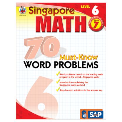 Picture of Carson-Dellosa Singapore Math 70 Must-Know Word Problems, Level 6, Grade 7