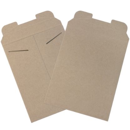 Picture of Partners Brand Stayflats Flat Mailers, 9in x 11 1/2in, Kraft Brown, Pack of 100