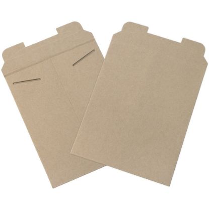 Picture of Partners Brand Kraft Stayflats Flat Mailers, 9 3/4in x 12 1/4in, Kraft Brown, Pack of 100