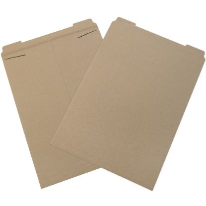 Picture of Partners Brand Stayflats Flat Mailers, 20in x 27in, Kraft Brown, Pack of 50