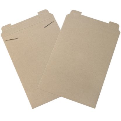 Picture of Partners Brand Kraft Stayflats Flat Mailers, 13in x 18in, Kraft Brown, Pack of 100