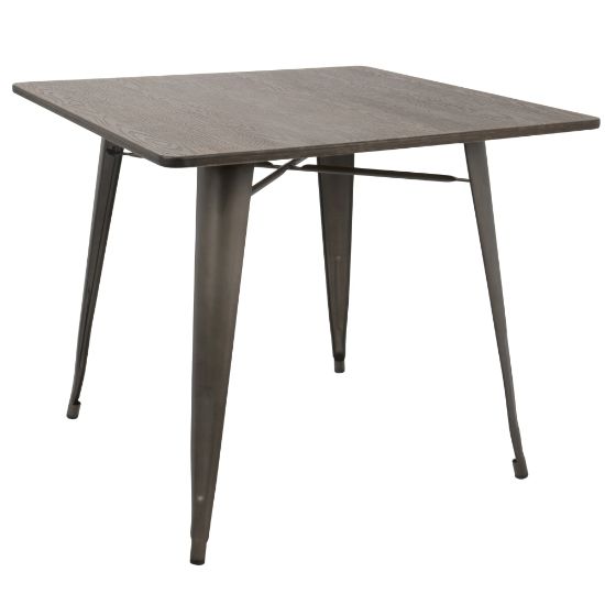 Picture of LumiSource Oregon Dinette Table, 30-1/2inH x 30-1/2inW x 36inD, Espresso/Antique