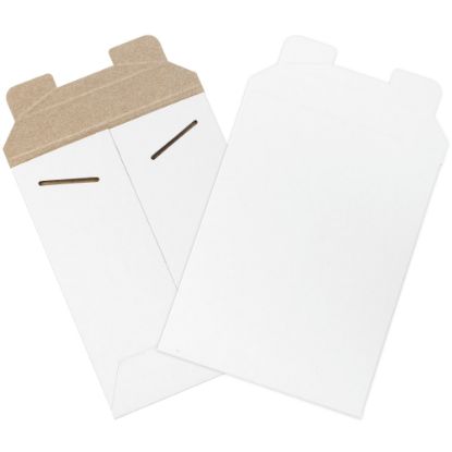 Picture of Partners Brand Stayflats Flat Mailers, 6in x 8in, White, Pack of 100