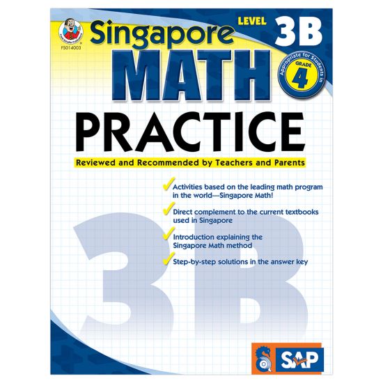 Picture of Carson-Dellosa Singapore Math Practice, Level 3B, Grade 4