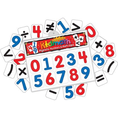 Picture of Barker Creek Magnets, Learning Magnets, Numbers And Math Signs, Red/Blue, Grades Pre-K-6, Pack Of 30