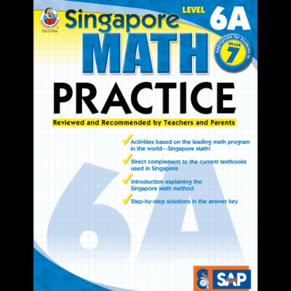 Picture of Common Core Math Practice Workbook, Math Level 6A, Grade 7