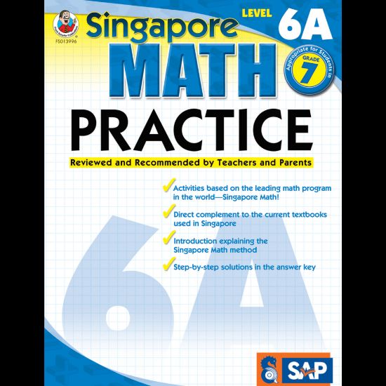 Picture of Common Core Math Practice Workbook, Math Level 6A, Grade 7