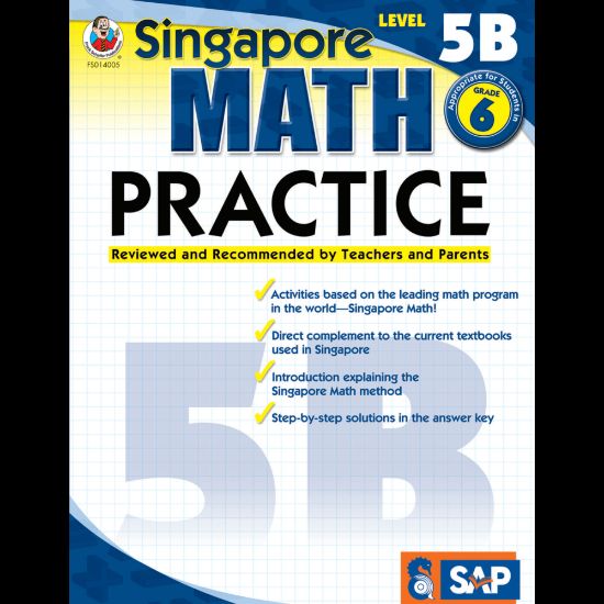 Picture of Common Core Math Practice Workbook, Math Level 5B, Grade 6