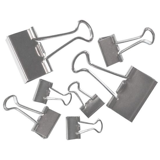 Picture of Office Depot Brand Binder Clips, Assorted Sizes, Silver, Pack Of 30