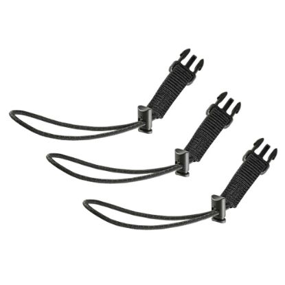 Picture of Ergodyne Squids 3026 Retractable Tool Lanyard Accessory Loops, 6in, Black, Pack Of 3 Loops