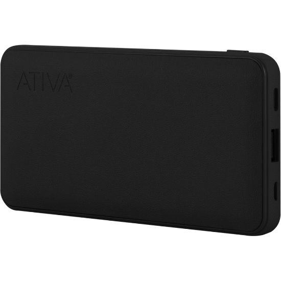 Picture of Ativa 10,000mAh Battery Pack For USB Devices, Black, 46907