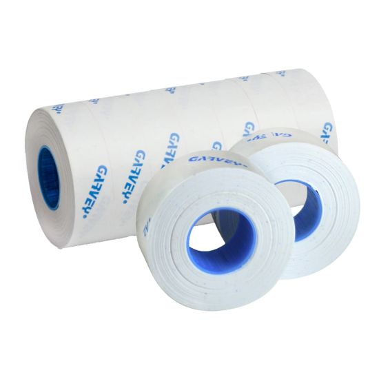 Picture of Garvey 2-Line Tamper-Resistant Price Marking Labels, 5/8in x 13/16in, White, 1,000 Labels Per Roll, Pack Of 9 Rolls