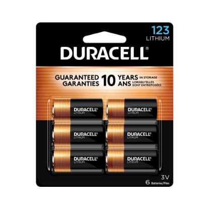 Picture of Duracell 123 3V High Power Lithium Batteries, Pack of 6