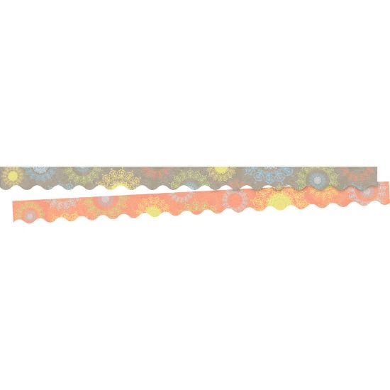 Picture of Barker Creek Double-Sided Scalloped Borders, 2-1/4in x 36in, Mindfulness Sunset, 13 Strips Per Pack, Set Of 2 Packs