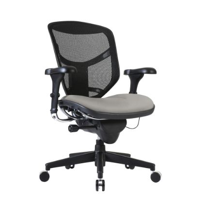 Picture of WorkPro Quantum 9000 Series Ergonomic Mesh/Antimicrobial Vinyl Mid-Back Chair, Black/Gray, BIFMA Compliant