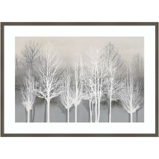 Picture of Amanti Art Trees On Gray by Kate Bennett Wood Framed Wall Art Print, 41inW x 30inH, Gray