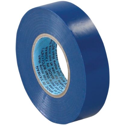 Picture of Tape Logic 6180 Electrical Tape, 1.25in Core, 0.75in x 60ft, Blue, Case Of 10