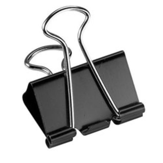 Picture of Office Depot Brand Binder Clips, Medium, 1-1/4in Wide, 5/8in Capacity, Black, Pack Of 24