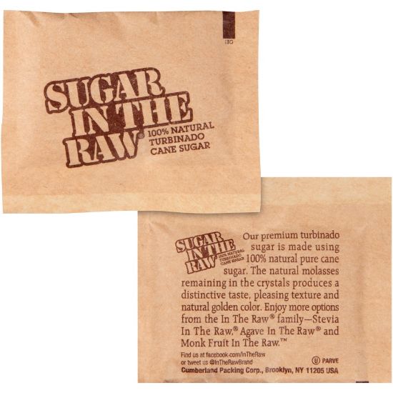 Picture of Sugar In The Raw Natural Turbinado Cane Sugar Packets - Natural Sweetener - 200/Box