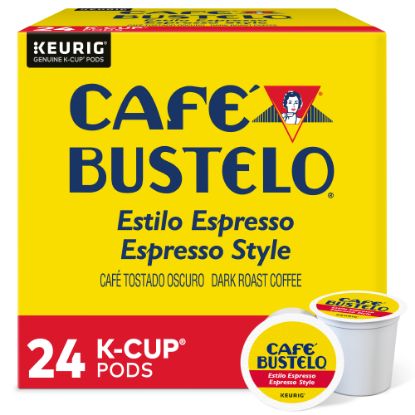 Picture of Cafe Bustelo Single-Serve Coffee K-Cup Pods, Espresso Roast, Carton Of 24