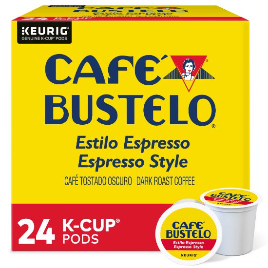 Picture of Cafe Bustelo Single-Serve Coffee K-Cup Pods, Espresso Roast, Carton Of 24