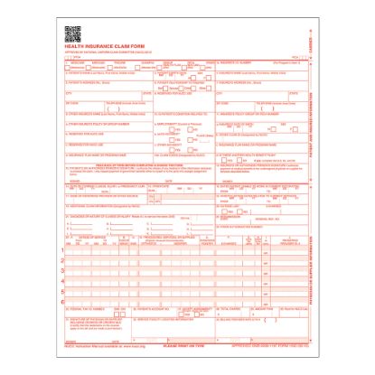 Picture of TOPS Laser CMS Claim Forms, 8 1/2in x 11in, Pack Of 500