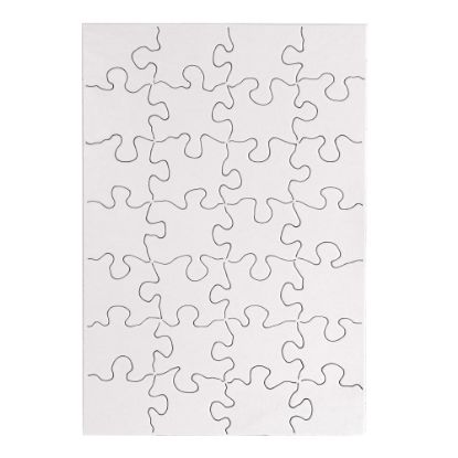 Picture of Hygloss Compoz-A-Puzzles, 5-1/2in x 8in, White, 28 Pieces Per Puzzle, Pack Of 24 Puzzles