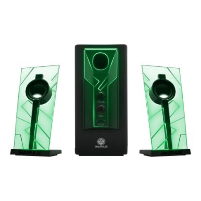 Picture of GOgroove BassPULSE - Speaker system - for PC - 2.1-channel - 20 Watt (total) - green