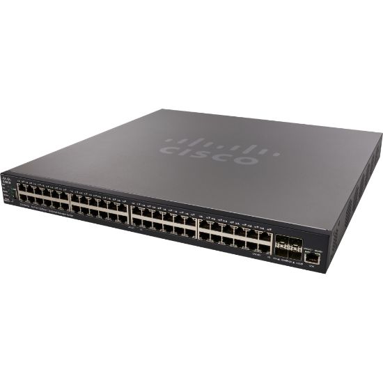 Picture of Cisco SX550X-52 52-Port 10GBase-T Stackable Managed Switch - 52 Ports - Manageable - 10 Gigabit Ethernet - 10GBase-T - 2 Layer Supported - Twisted Pair - Rack-mountable - Lifetime Limited Warranty