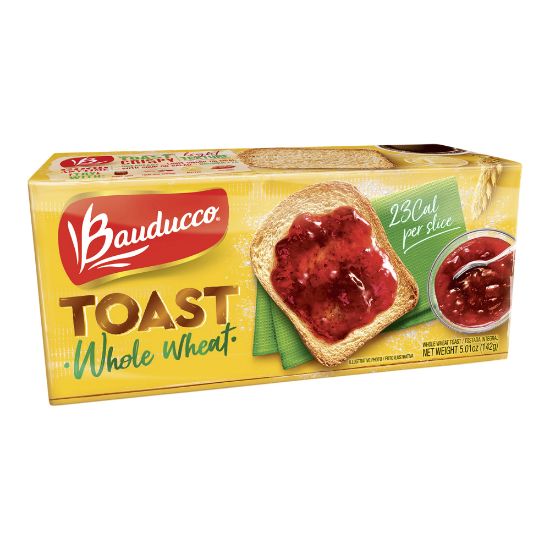 Picture of Bauducco Foods Toast, Whole Wheat, 5 Oz, Pack Of 30 Slices