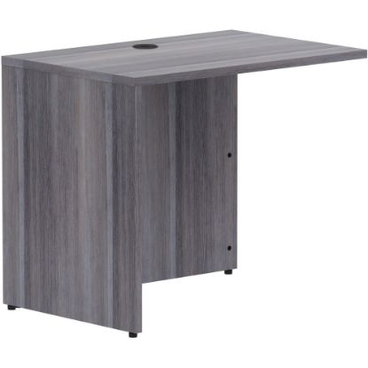 Picture of Lorell Essentials 35inW Desk Return Shell, Weathered Charcoal