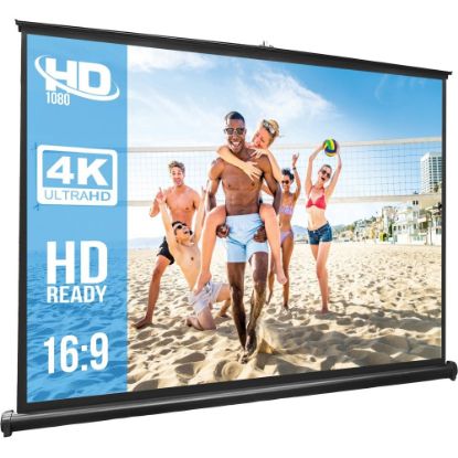 Picture of Pyle 50in Manual Projection Screen - 16:9 - Matte White - 30in x 40in - Floor Mount, Tabletop