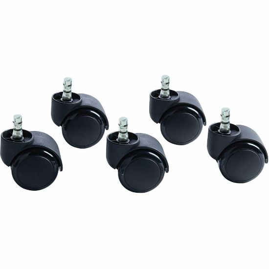 Picture of Master Caster Futura Noiseless Chair Mat Casters - 2.19in Diameter - 120 lb - Polyurethane - Matte Black - 5 / Set