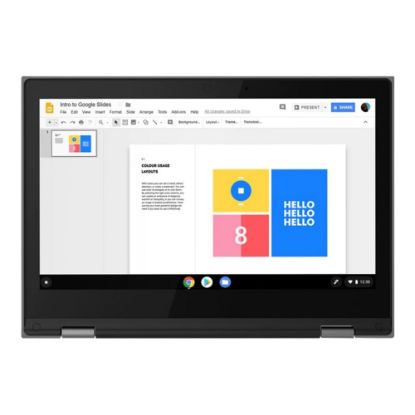 Picture of Lenovo 300e Chromebook 2nd Gen 81MB004EUS 11.6in Touchscreen 2 in 1 Chromebook- Intel Celeron N4020 Dual-core 1.10 GHz - 4 GB  - 32 GB Flash Memory - Black  - Chrome OS - Intel UHD Graphics 600  - 10 Hours Battery