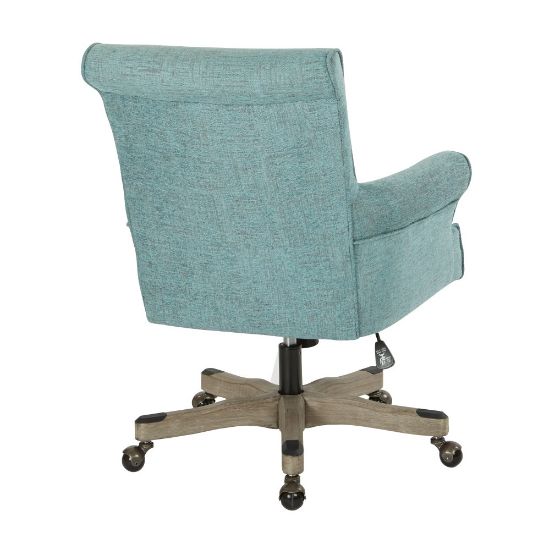 Picture of Office Star Megan Metal/Wood Office Chair, Turquoise