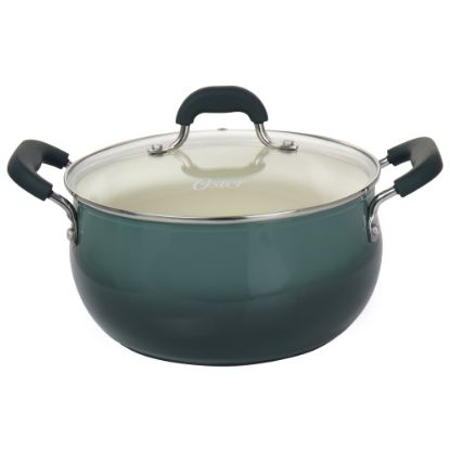 Picture of Oster Corbett 5.4 Qt Non-Stick Aluminum Dutch Oven, Blue Gray