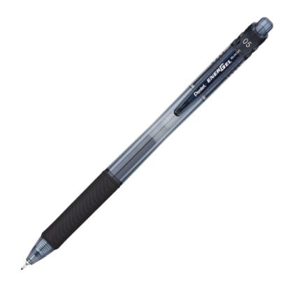 Picture of Pentel EnerGel X Retractable Liquid Gel Pens, Fine Point, 0.5 mm, Black Barrel, Black Ink, Pack Of 12 Pens