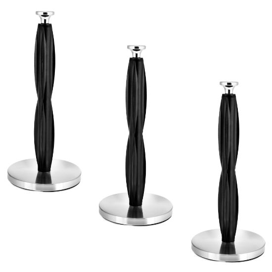 Picture of Alpine Paper Towel Holders, Silver Crown, 14in x 6-3/4in x 6-3/4in, Black/Silver, Pack Of 3 Holders